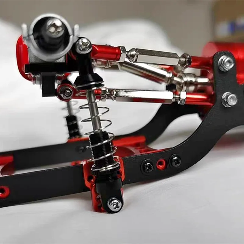 مخمّد امتصاص الصدمات المعدني لسيارة الصليب الأحمر ، قطع الترقية ، الملحقات لـ MN D90 ، MN99S ، WPL C14 ، C24 ، C34 ، 4