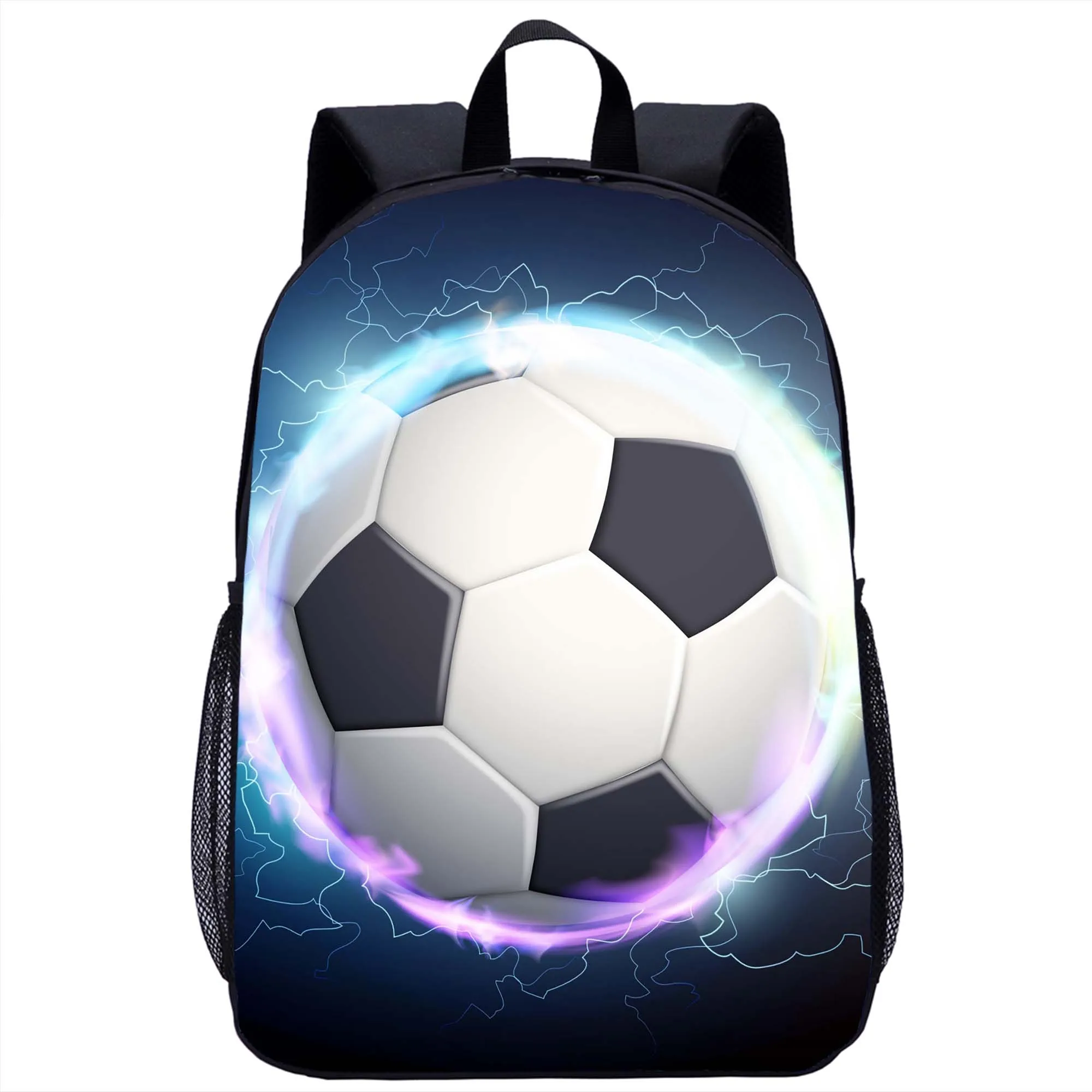 Backpack with Creative Football Pattern Girls Boys School Bag Casual Backpack 3D Print Teenager Laptop Bag Storage Rucksack