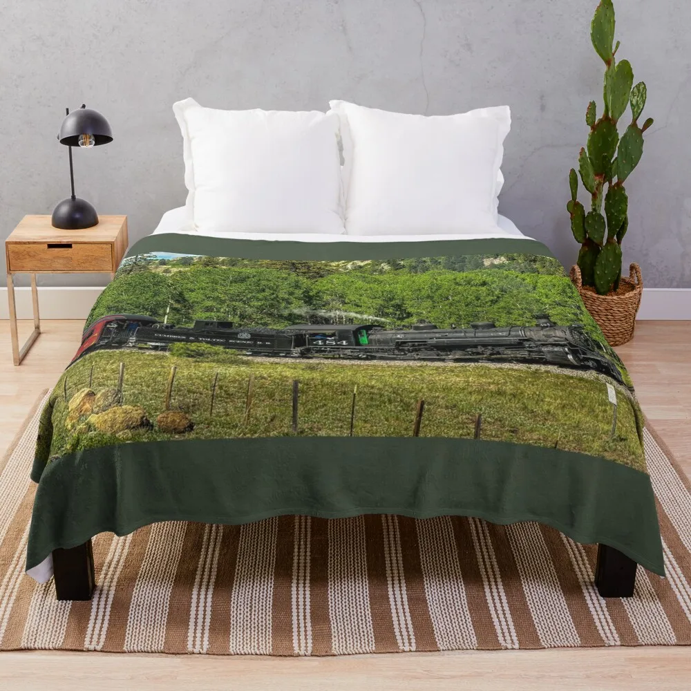 

Steaming Across the Countryside Throw Blanket Soft Weighted Luxury Blankets