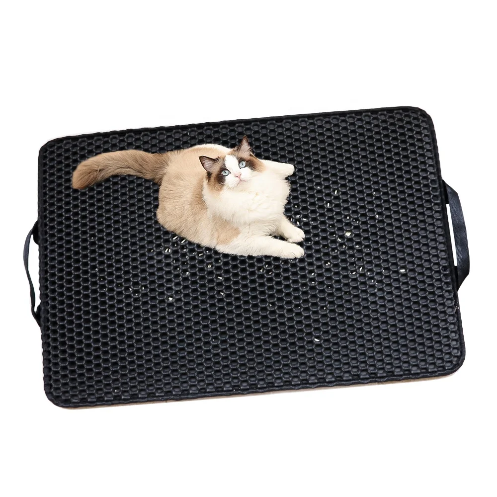 

Hot-selling Cat Litter Box Pet Mat Falling Sand Mat Trap Waterproof And Washable EVA Double-layer Cat Litter Mat