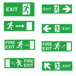 FUYOOHI pegatinas de señal de advertencia de salida múltiple para puerta, escaleras, garaje, hogar, parachoques, vinilo impermeable, PVC, accesorios para coche