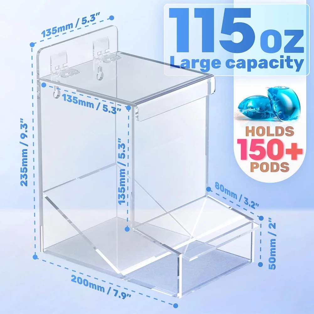 حاوية كبسولات الغسيل النوعية، حاوية منظفات الغسيل الأكريليك، حاوية كبسولات غسالة الأطباق، حاوية منظفات الغسيل المسحوق