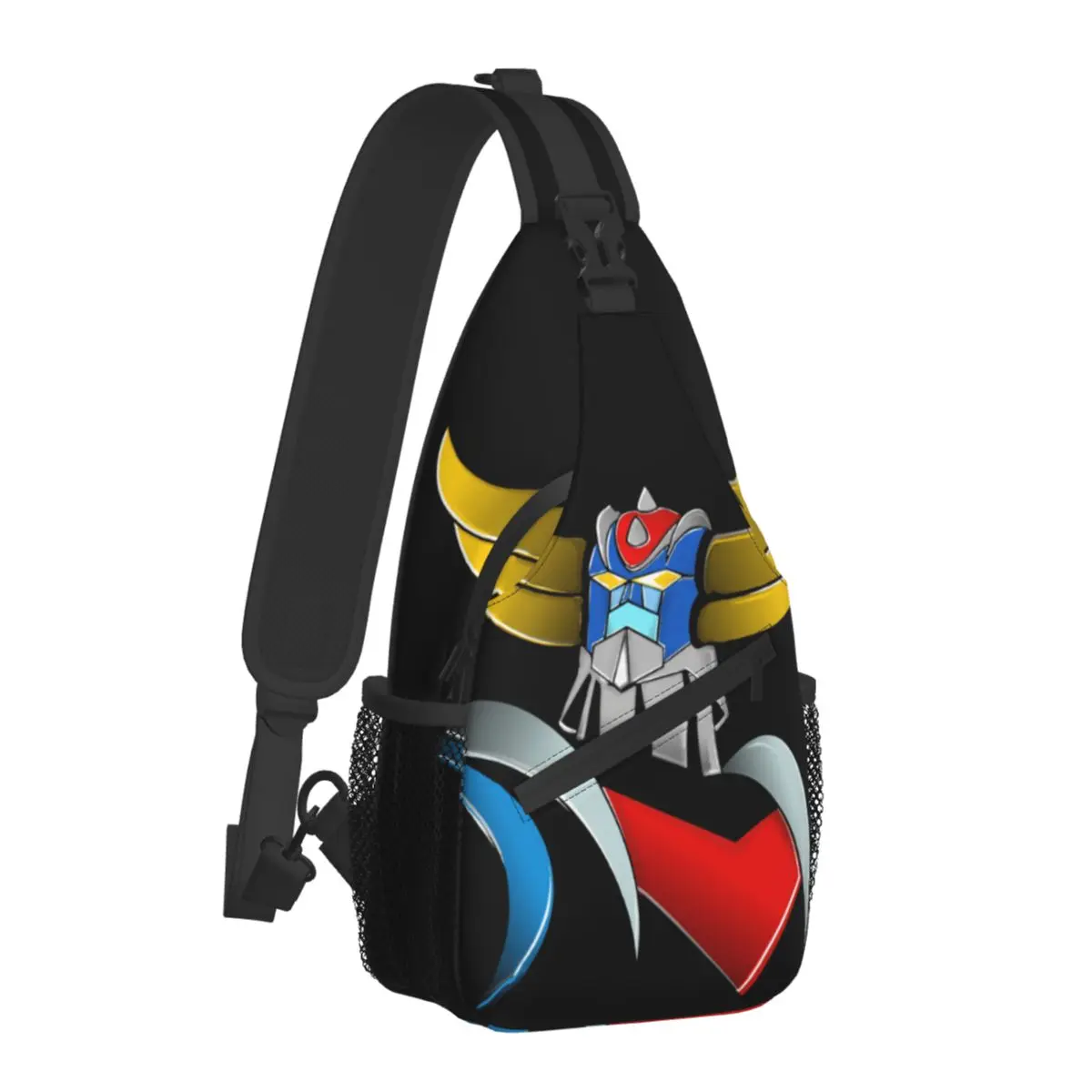 

Grendizer Crossbody Chest Bags UFO Robot Goldrake Pockets Travel Pack Messenger Sports Teens Shoulder Bag Unisex