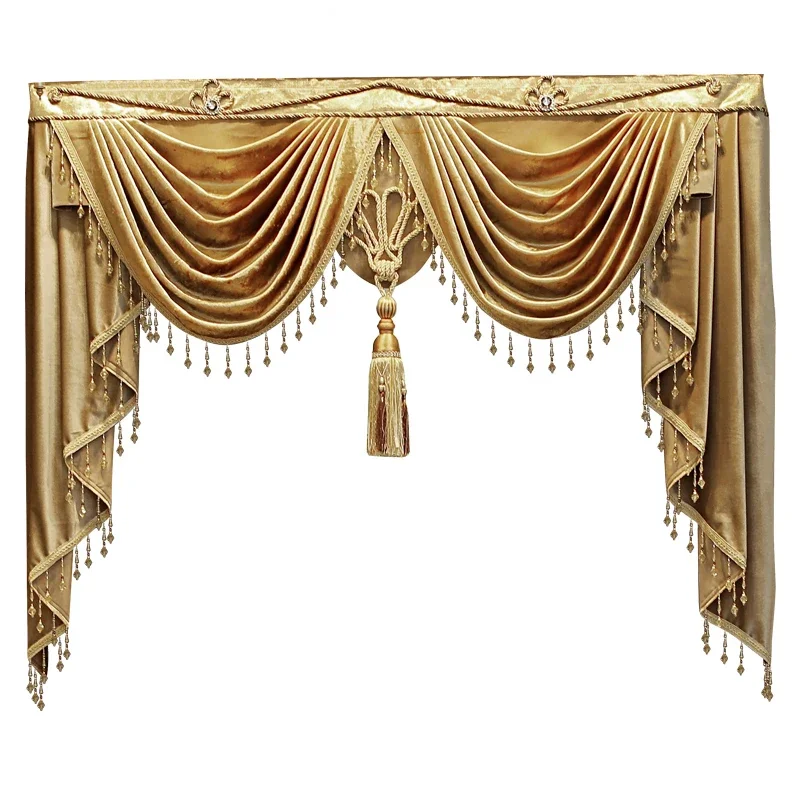 

24 Style high-end custom Valance for curtain top luxury Valance for bedroom living room hotel Apartment kitchen