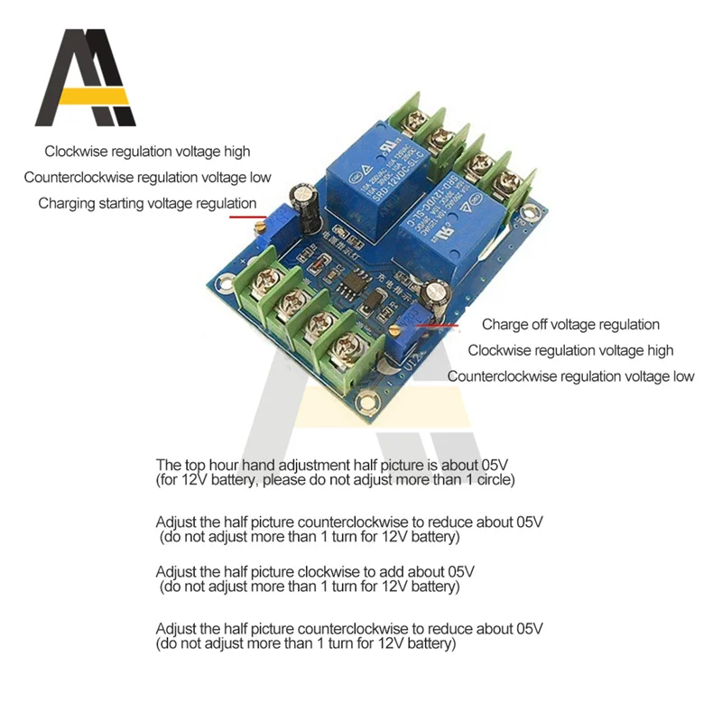 10A Power Supply Automatic Switching Module 12V Power Failure to Battery-powered Charging Control Board Emergency Breaker Parts