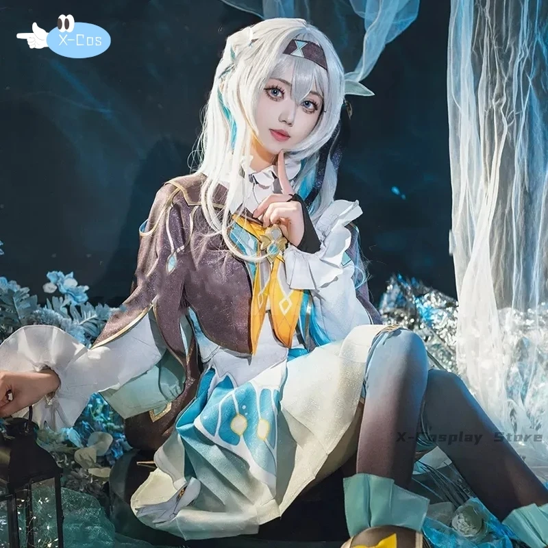 ชุดยูนิฟอร์มชุดคอสเพลย์ผู้หญิงหิ่งห้อยราวรูปดาวจาก honkai ชุดทั้งชุดชุดยูนิฟอร์มชุดคอสเพลย์หิ่งห้อยเครื่องประดับชุดวิกผม