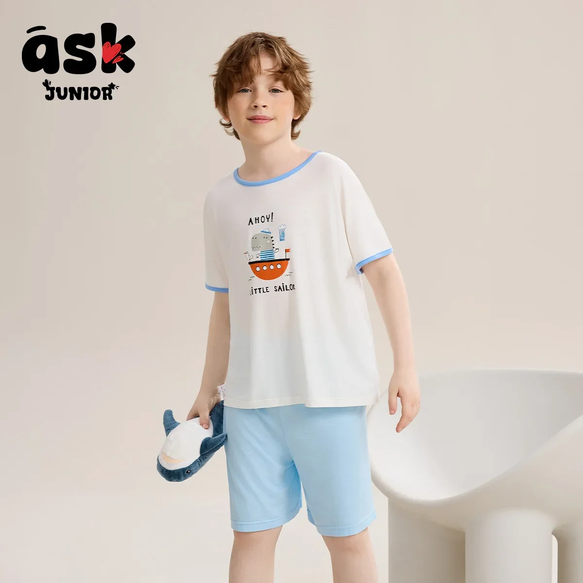 اسأل جونيور Homewear مجموعة مريحة وناعمة الصيف الأطفال مكيفة الهواء تي شيرت السراويل مشروط منامة قطعتين مجموعة #6