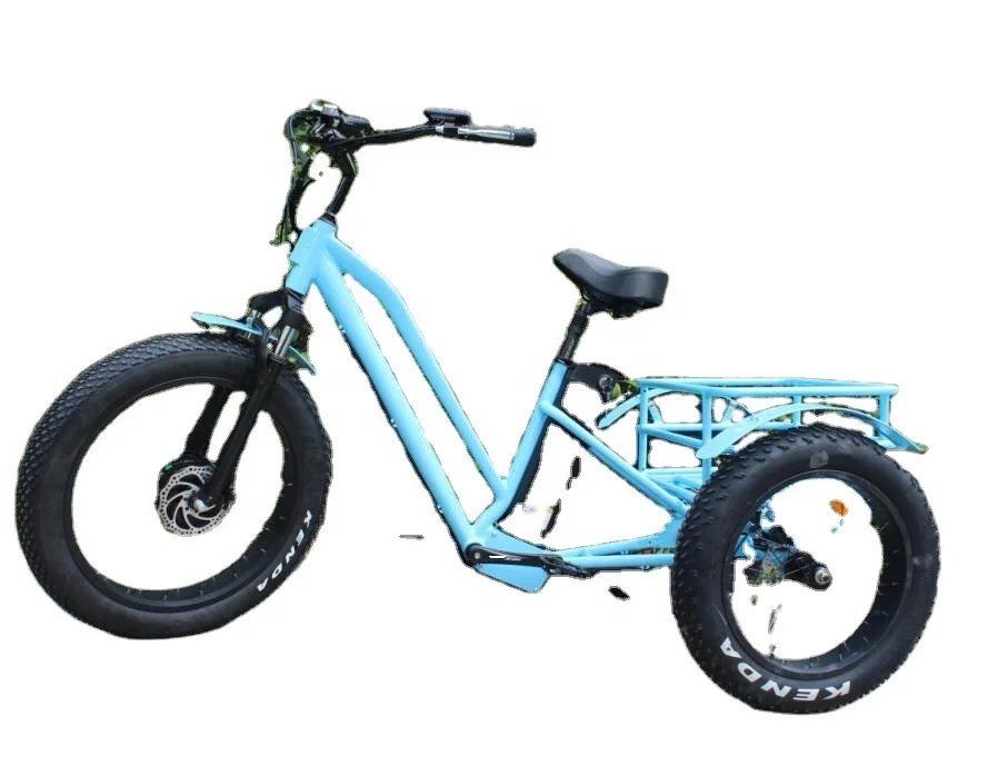 

Китай заводская поставка OEM Fat Tire 3 колеса электрические велосипеды 48 В 500 Вт BAFANG мотор грузовой электронный трехколесный велосипед
