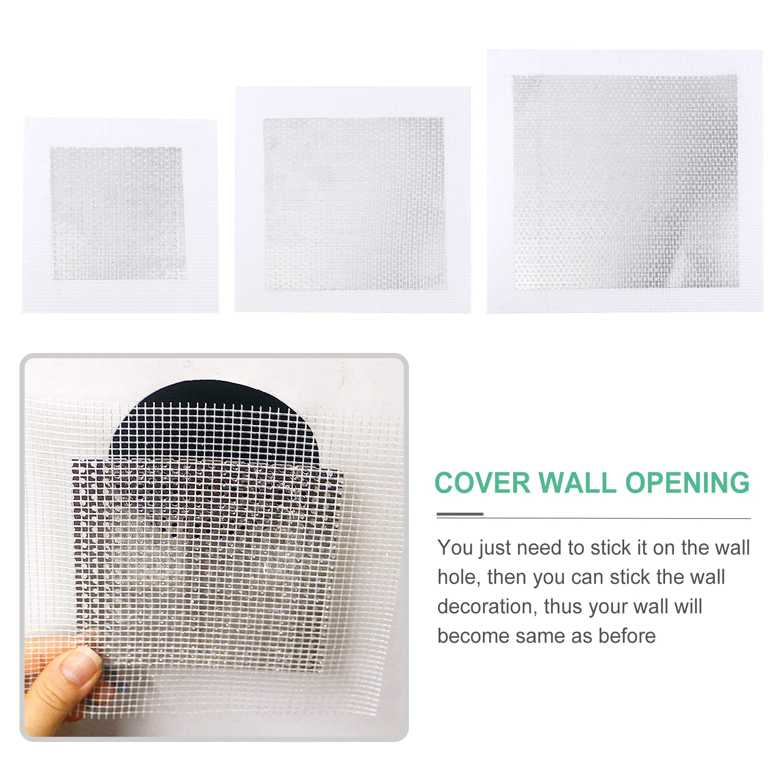 

3pcs Self Drywall Hole Fix Drywall Repair Paste Mesh Paste Wall Repair Self Adhesive Patch Patch