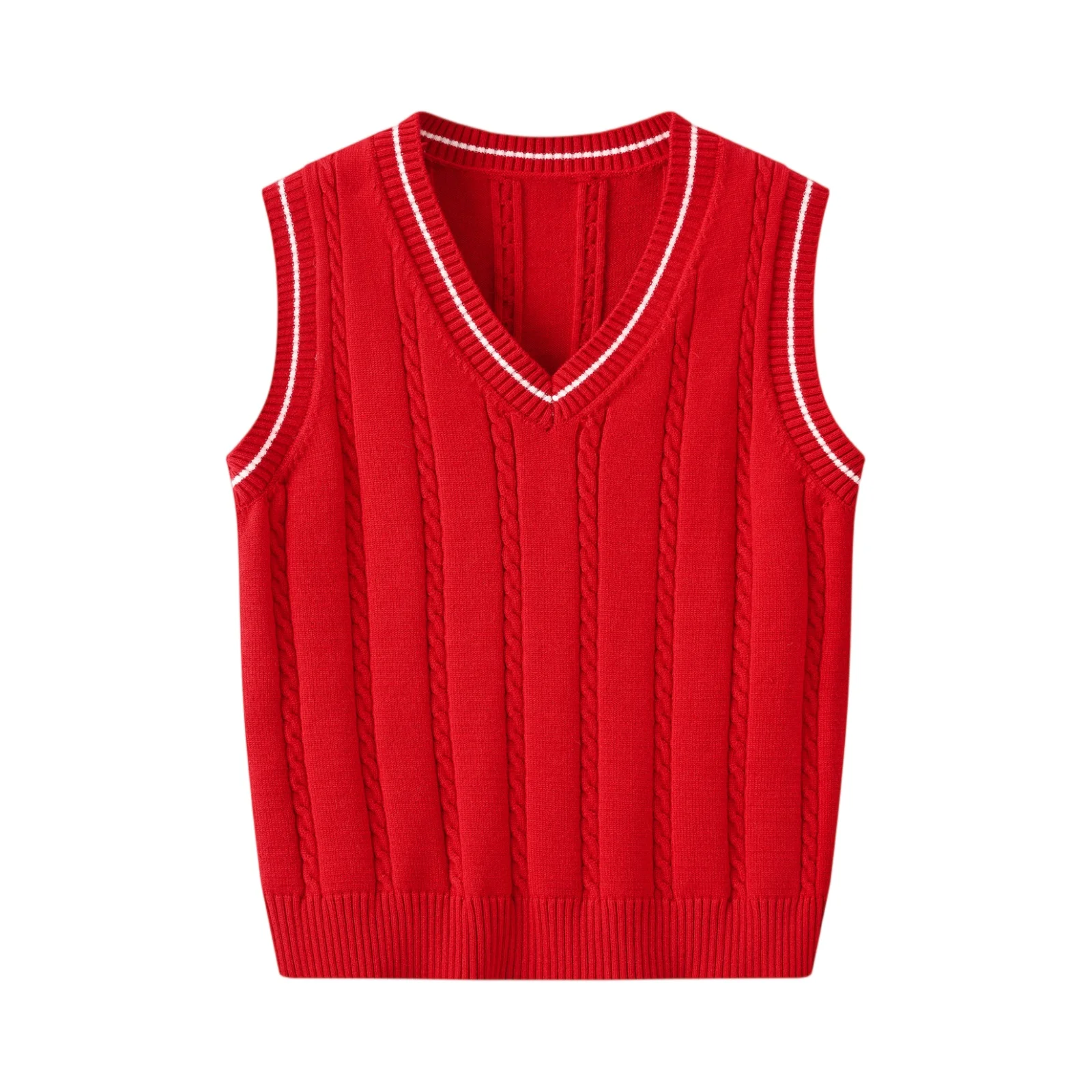 Children College Style Fashion Vest Simple Pattern Sleeveless T-Shirt Top Solid Color Warm Loose Vest Comfortable Vest Clothing