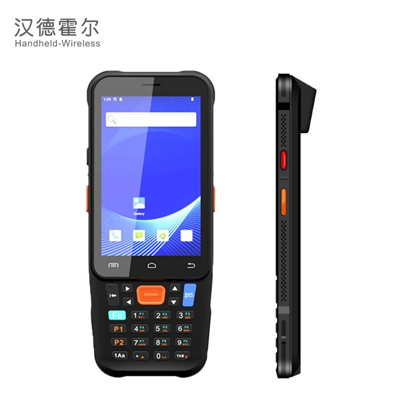 Android 15 Rugged 4-Inch Handheld PDA Data Terminal Barcode Scanner Keyboard IP67 Sealing 64GB Memory 13.56MHz NFC Stock