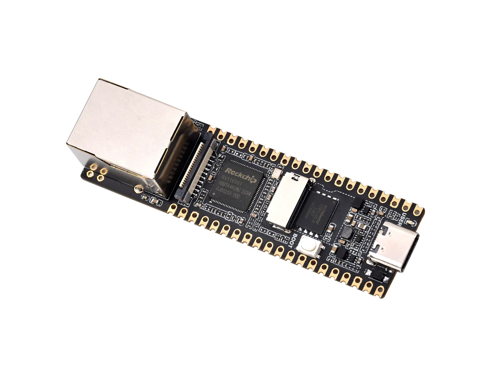 Luckfox Pico Plus Rv1103 Linux Micro Development Board Integreert Arm Cortex-A7/RISC-V Mcu/Npu/Isp Processors Met Ethernet Poort