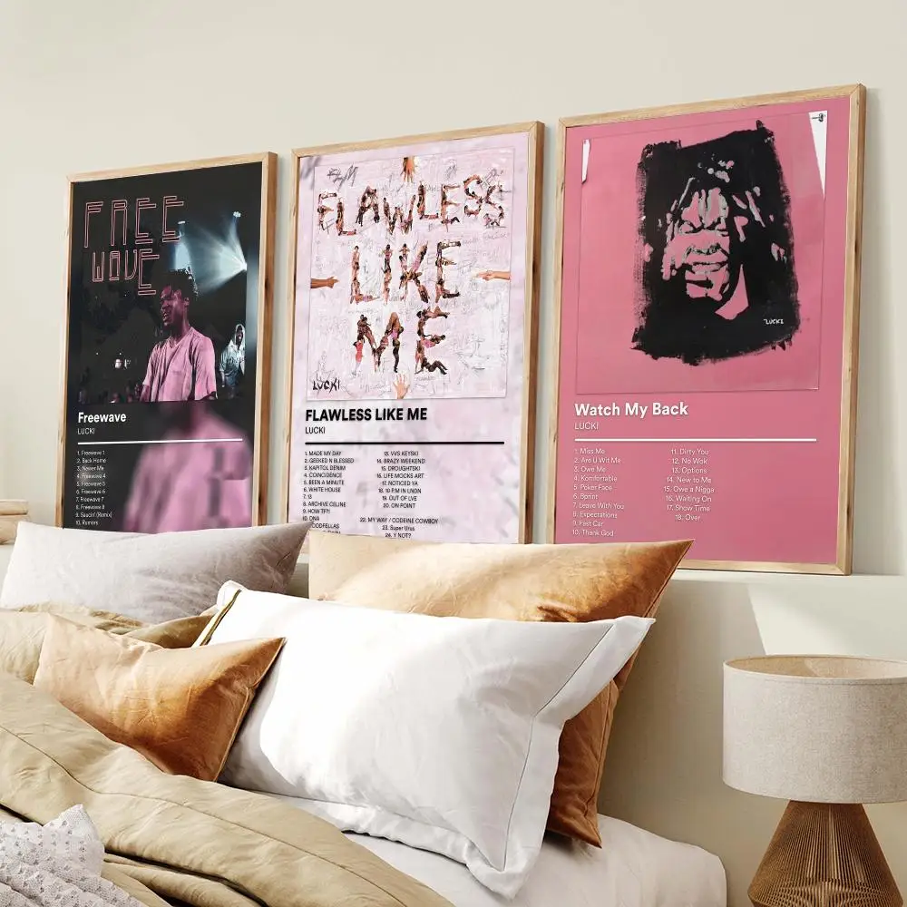 Underground Rap L-LUCKI Poster Modern Aesthetic Wall Art | Stylish Bedroom Home Decor & Unique Gift Ideas