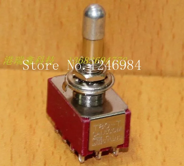 [SA]T8405-LK lockable four stalls anti- lock neck touching M6.35 small toggle switch T80-T Taiwan SH Han Xing--10pcs/lot