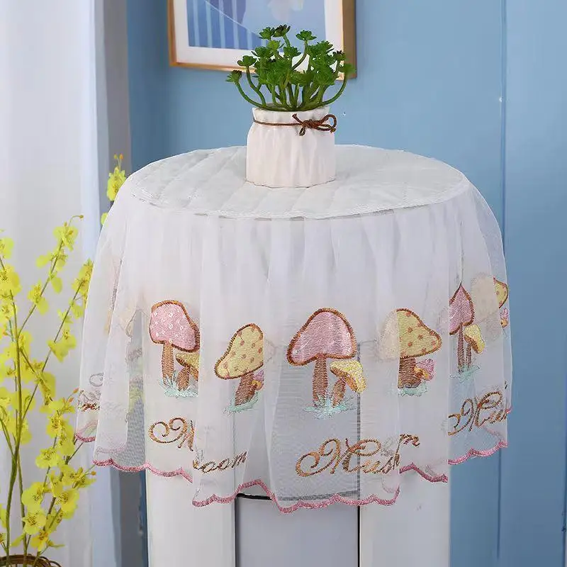 

Universal round Lace Embroidery Air Conditioner Dust Cover Simple Country Living Room Standing Air Conditioner Cover Cloth
