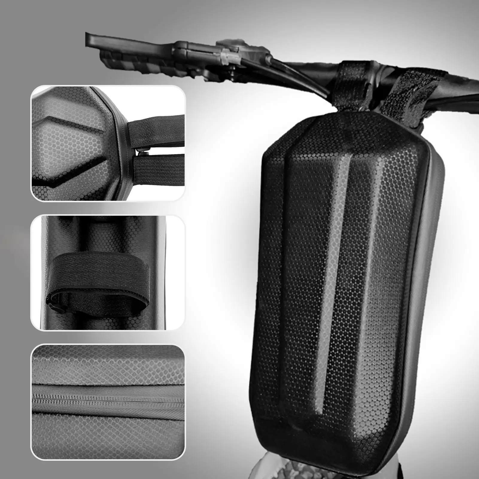 

Electric Scooter Bag 3L Hard Shell Secure Waterproof Rainproof Portable Front Handlebar Mounted Organizer