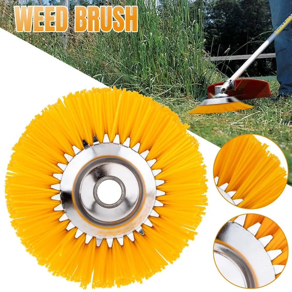 

High Quality 8 Inch Grass Strimmer Head Solid Nylon Wire Wheel Convenient Trimmer Brush Durable Garden Supplies Weed Brush