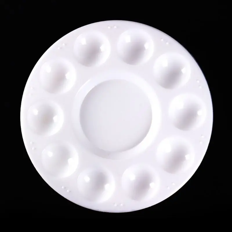 Round Paint Handheld Plasitc 11 Paints Wells for Kids Artists