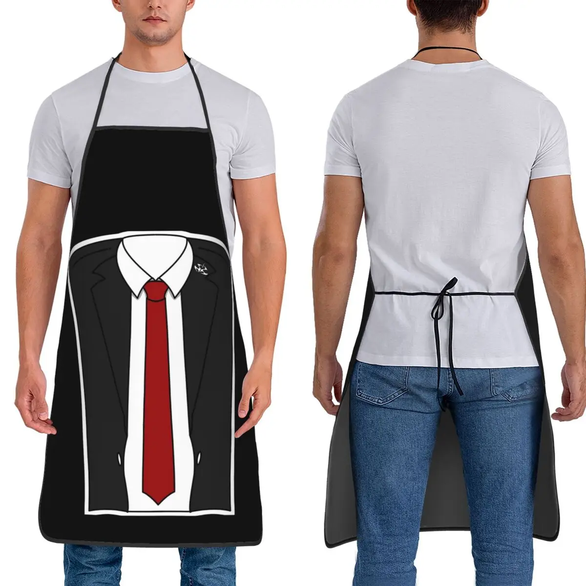 

Агент 47, фартуки для шеф-повара, приготовления пищи, выпечки, столб, водонепроницаемый нагрудник, кухонный сарафан для чистки для женщин и мужчин, садоводства