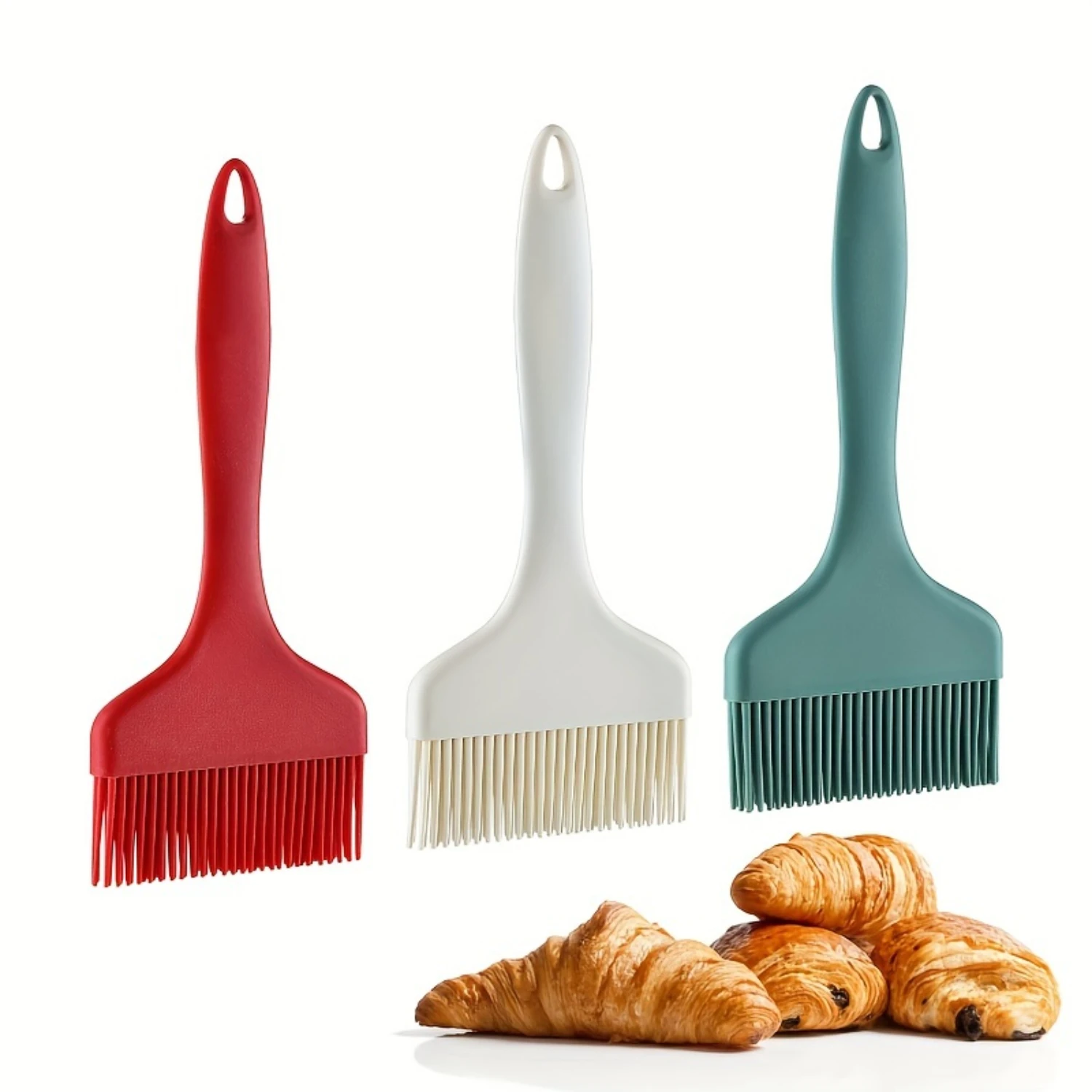 3pcs Large Silicone Basting Pastry Brush Set, Heat Resistant Oil Sauce Brush for BBQ, Grilling, Baking - BPA Free, Dishwasher Sa