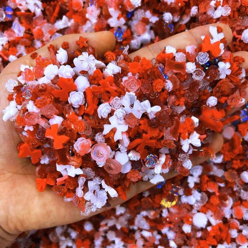 150pcs 3D Colorful Mixed Kawaii Resin Nail Art Rhinestones Charms Exqusite Acrylic Jewelry Nail Decorations DIY Nail Accessories
