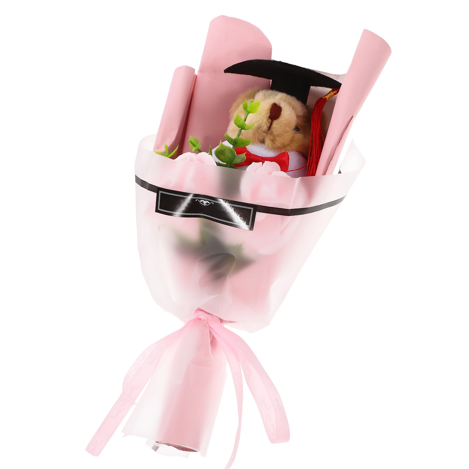 

Graduation Bear Bouquet Purple Dr Bear Flower nament Decor Kid Gifts Accessories Creative Bqouet Graduates Party Favor