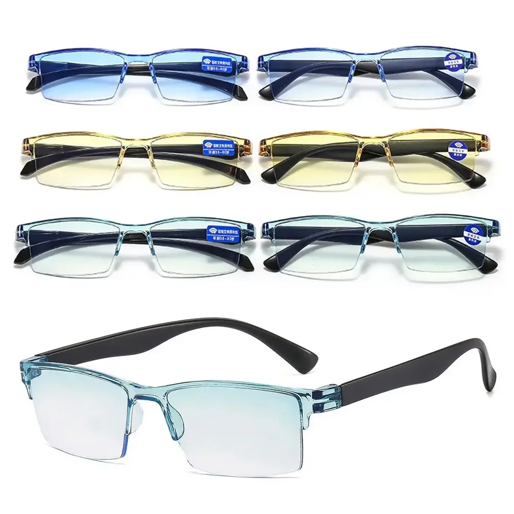 Anti Blue Ray Reading Glasses Smart Automatic Zoom Reading Glasses Autofocus Power Half-Rim Near Far Computer Glasses Очки