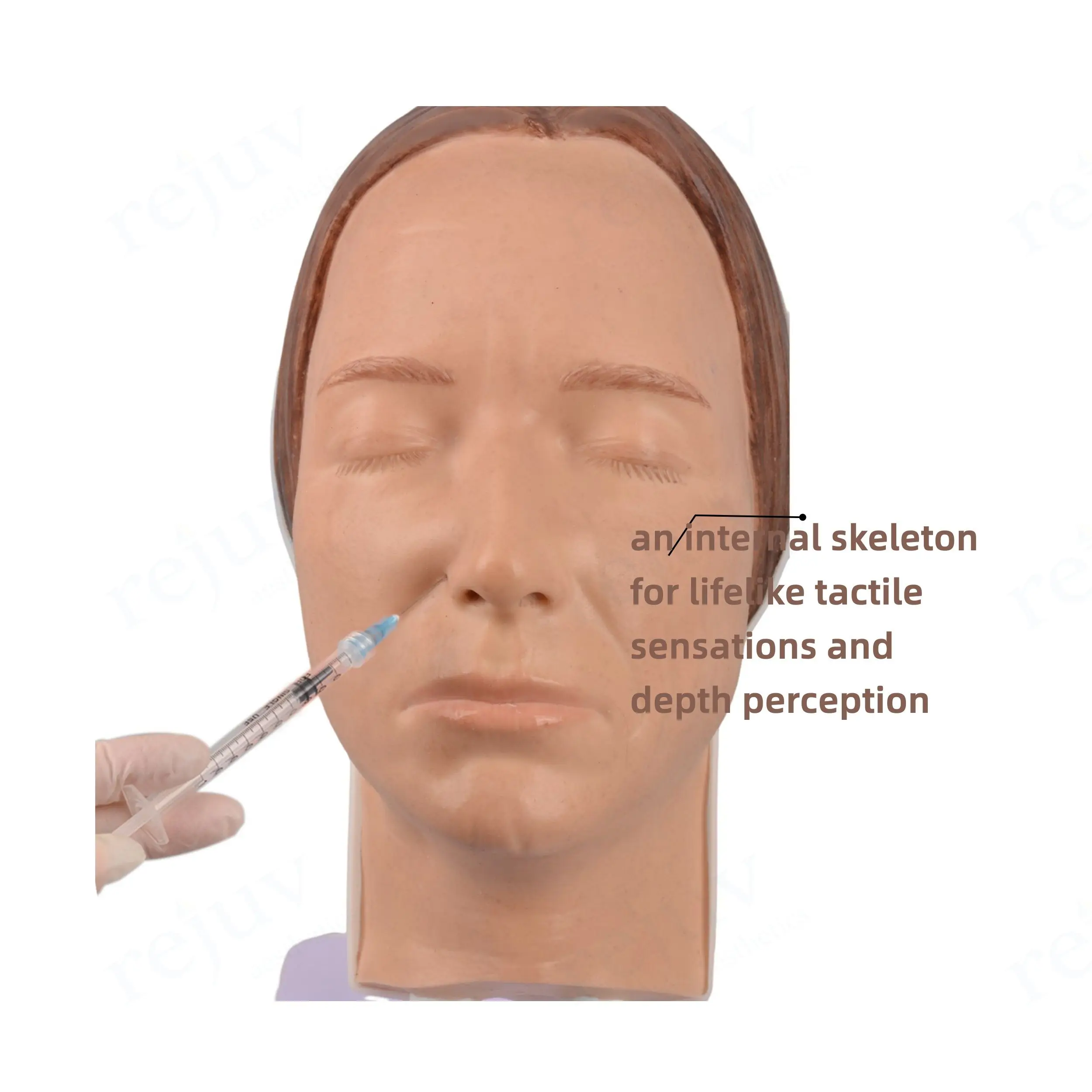 Realistic Silicone Injection Practice Face Training Model Female Makeup Mannequin for Facial Injections