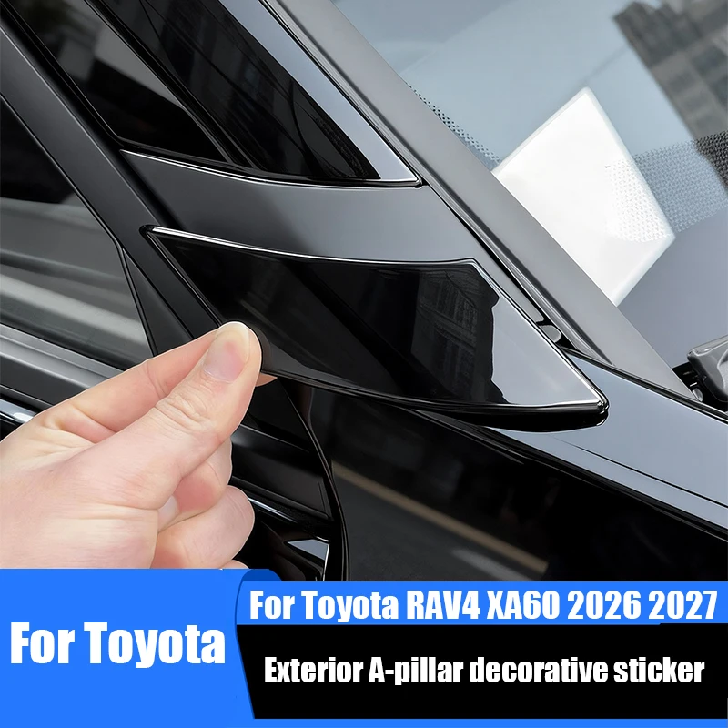 

for Toyota RAV4 XA60 2026 2027 Exterior A-pillar decorative sticker made of ABS material and exterior modification parts