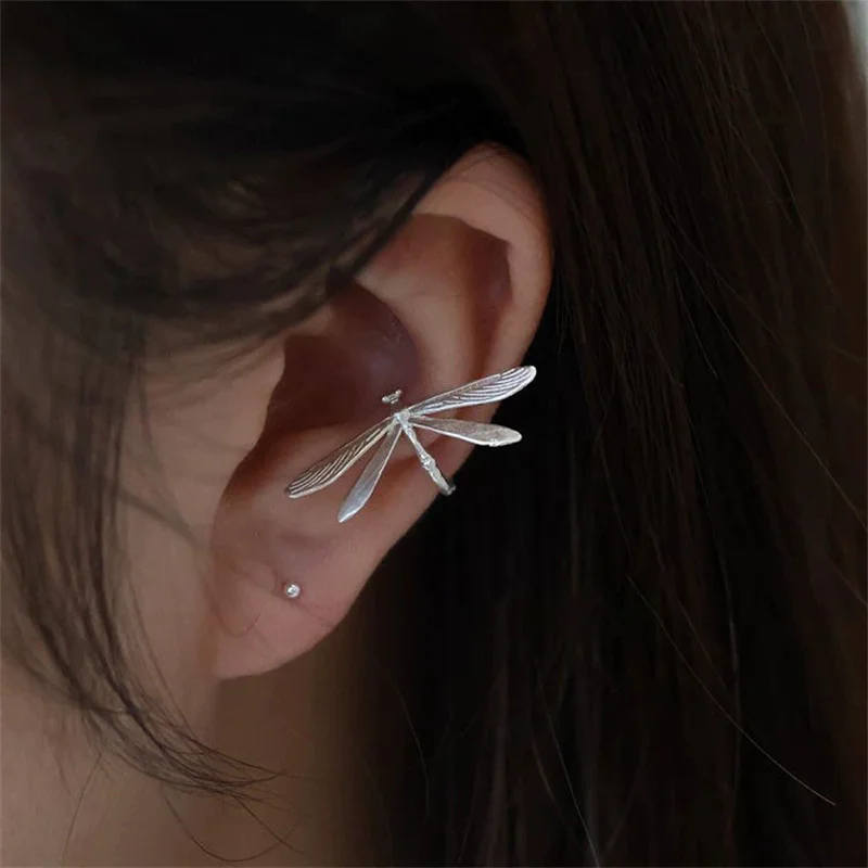 Vintage Delicate Dragonfly No Hole Ear Bone Clip Earrings For Women New Fashion Jewelry Party Gift серьги женские