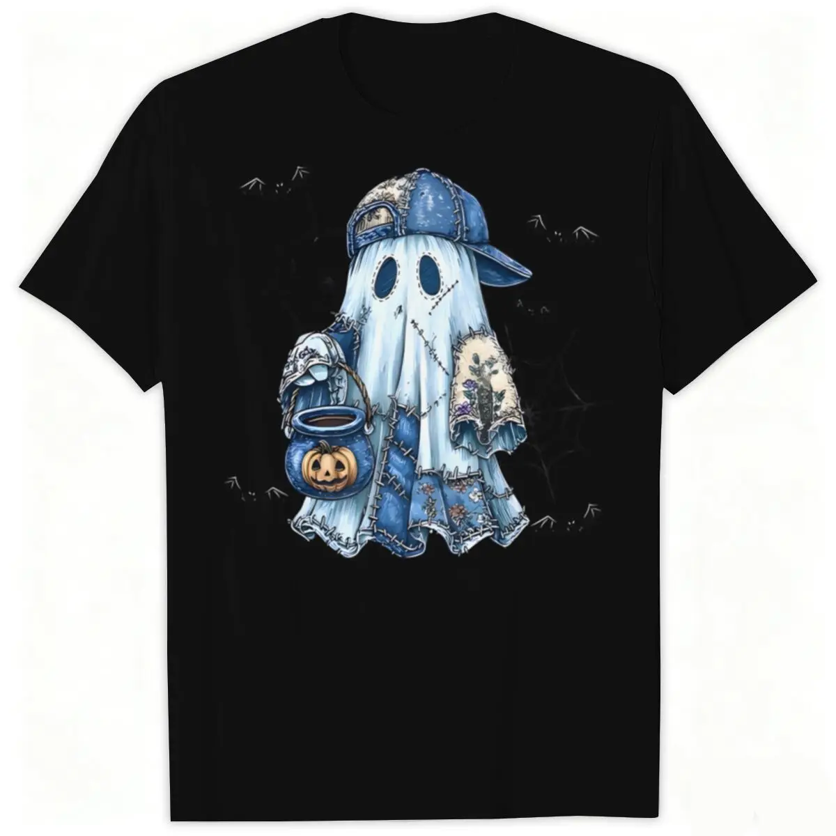 2026 Foreign Trade American Halloween Trendy Brand Summer Versatile Short Sleeved Round Neck Loose Casual T-shirt