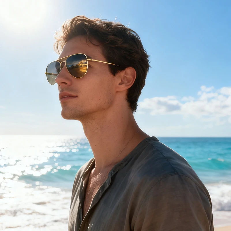 Fashion Polarized Pilot Sunglasses Ultralight No Screw 600 Bends Not Fall Driving Sun Glasses Double Beam Eyeglasses Spectacles