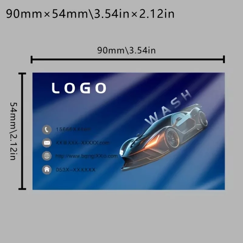 Premium Double-Sided Business Card - Matte Copper Paper with Fashionable Car Design - Personalized Contact Info for Professional