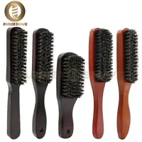 Professional Natural Boar Bristle Beard Brush Men Facial Hair Cleaning Brush Hairdresser Shaving Tools Beard Mustache Hairbrush