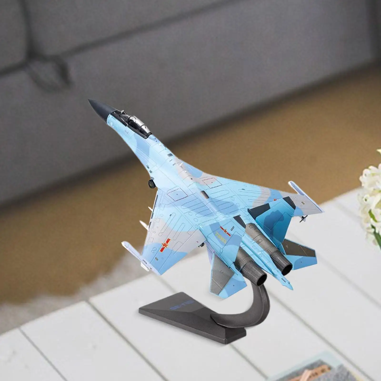 

1/72 SU35 Airplane Diecast Model Simulation Retro Plane Gift Ornament Alloy Helicopter for Cafe Home Shelf Office Living Room