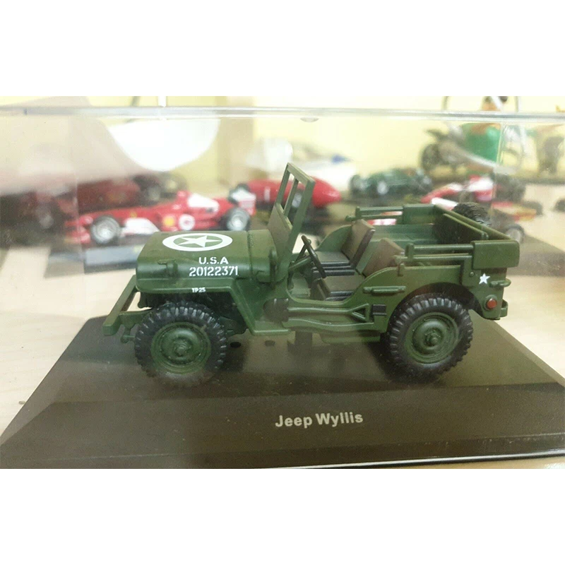 Diecast Original 1:43 Scale Tank Jeep Willys 47# Simulation Alloy Tank Model Static Display Collectible Gift Souvenir Toy