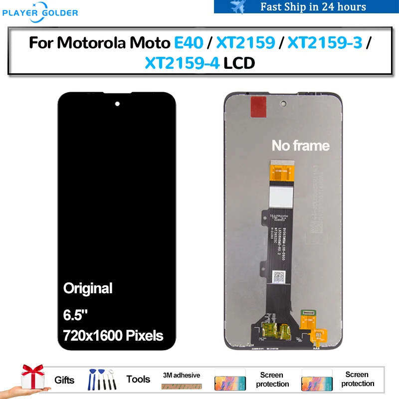 Original For Motorola Moto E40 XT2159 XT2159-3 XT2159-4 Pantalla lcd Display Touch Panel Screen Digitizer Assembly Replacement