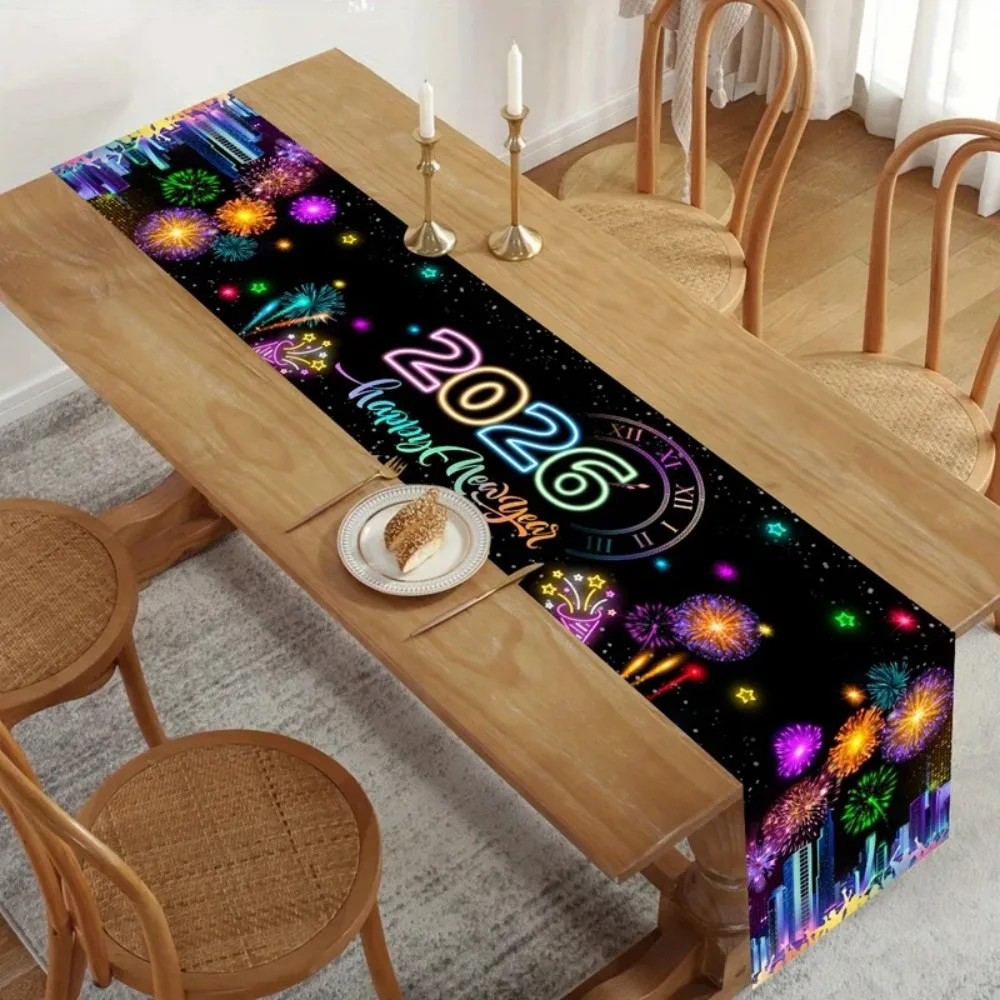 VIKAMA Shine Black Gold 2026 مفرش طاولة فاخر، قابل لإعادة الاستخدام، الحفلات والتجمعات ديكور المنزل على غرفة الطعام أو طاولات المطبخ #6