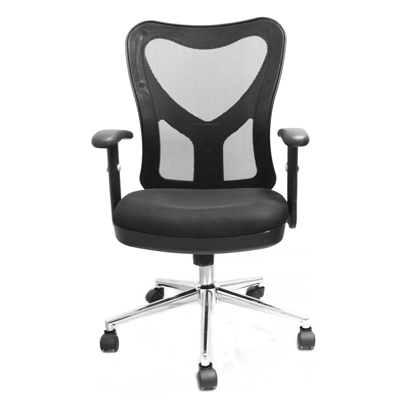 Mobili High Back Mesh Office Chair With Chrome Base, Black