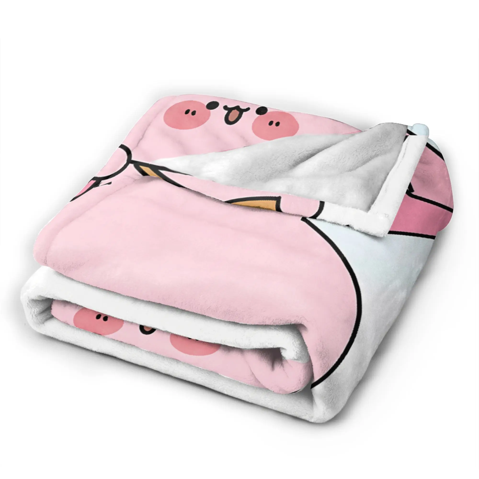 A-Asamimichaan Asleep Cute Asamimi Plush Blanket Boy Girl  Flannel Throw Blanket For Living Room Warm Soft Bedspread Gift