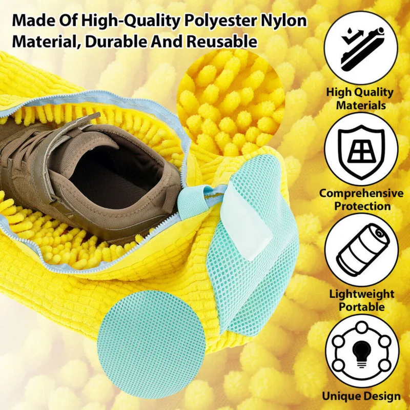 2024 New Washing Machine Shoe Bag Wash Bag Padded Net Anti deformation Protective Laundry Bag Drying Bags Fluffy fiber Polyester