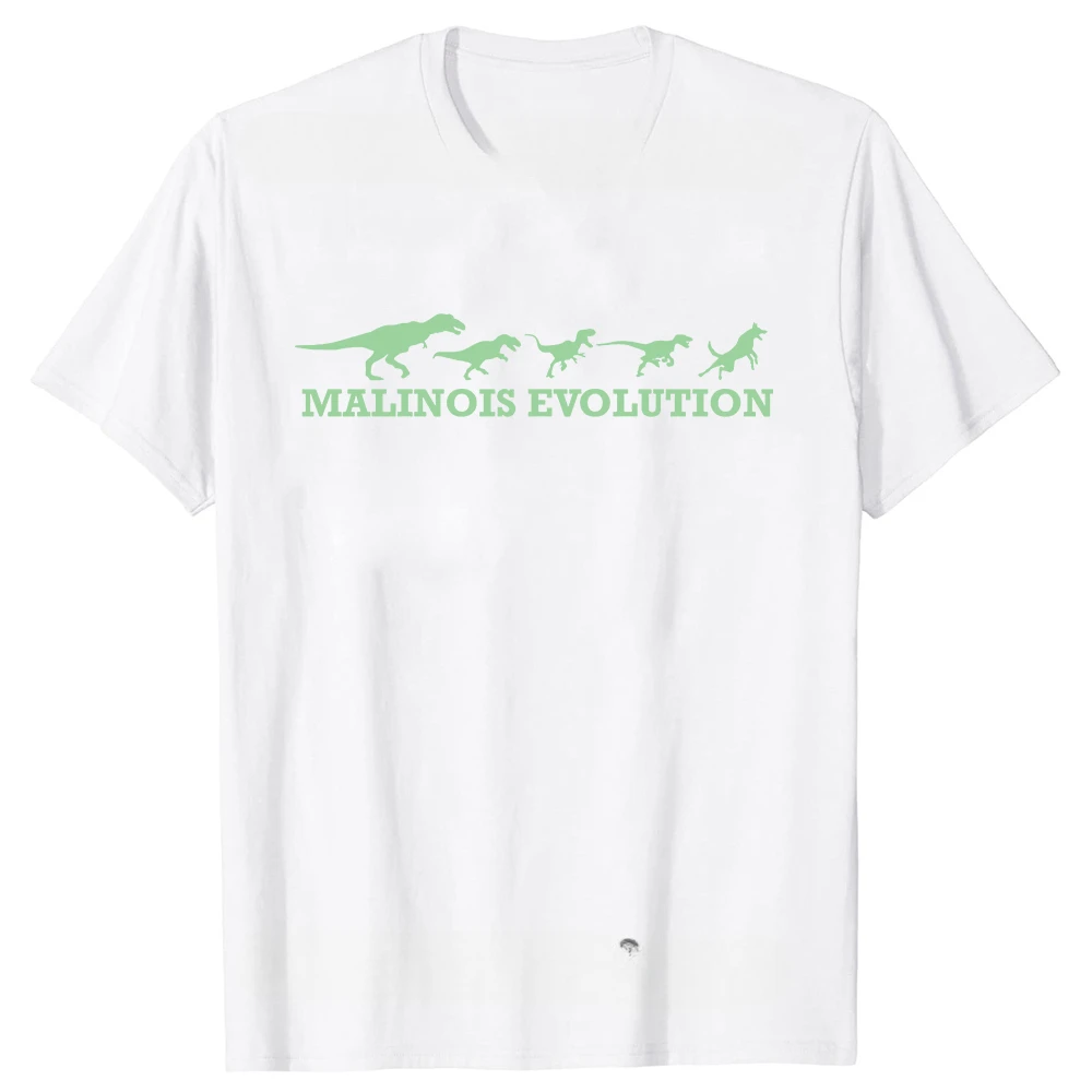 Summer Funny Evolution Belgian Malinois Dog  Summer Graphic Cotton Streetwear Short Sleeve Birthday Gifts T-shirt Mens Clothing