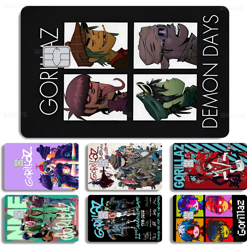 Retro Music G-Gorillaz 100% Hot Sale Amine Credit Debit Bank Card Bus Card Film Skin Sticker