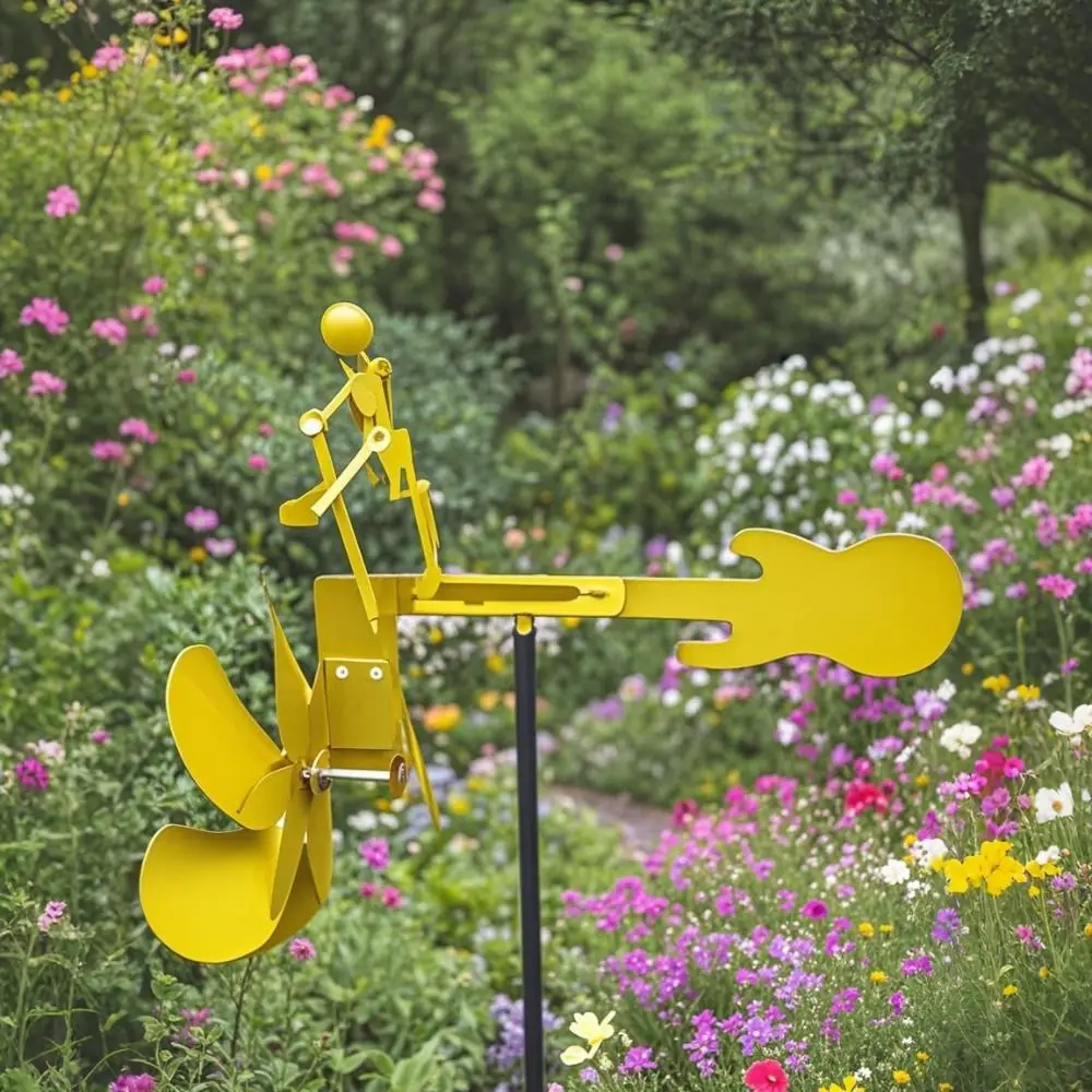 

Креативный металлический барабанщик ручной работы, движение ветряной мельницы, забавный металлический барабанщик, статуя ветряной мельницы, винтажный стиль, устойчивый к атмосферным воздействиям