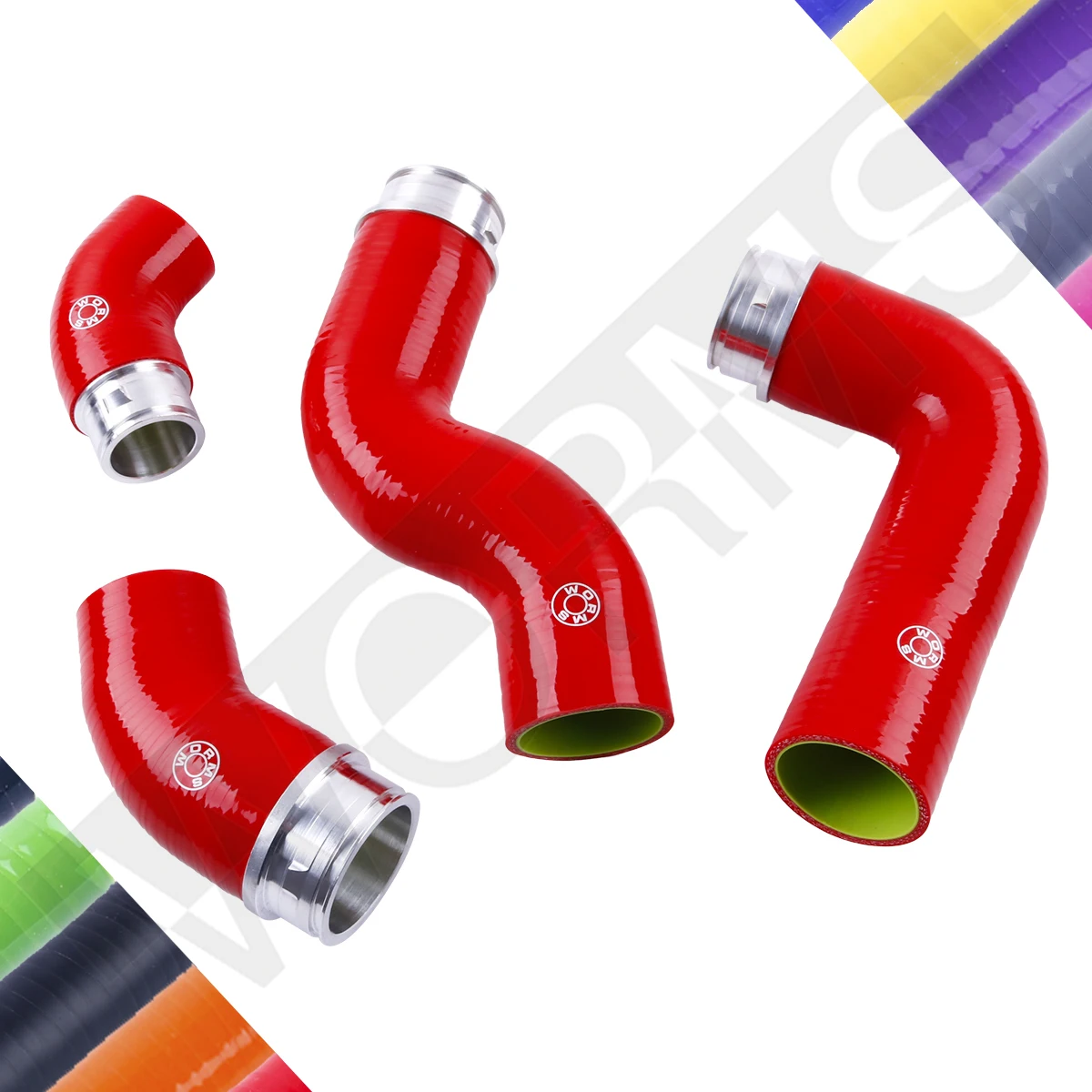 

For Volkswagen VW Golf GTI MK5 Jetta GLI Audi A3 8P 2.0T FSI Silicone Intercooler Turbo Boost Hose Tube Kit