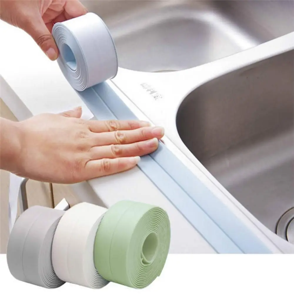 Mildew-proof Caulk Tape Self Adhesive Countertop Kitchen Sealant Strip Bathroom Tub Toilet Shower Tile Sealer Household