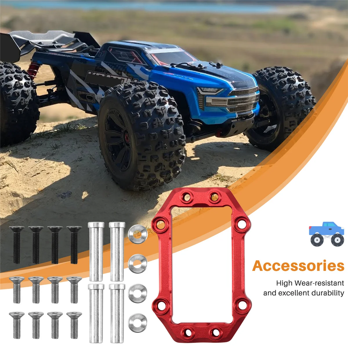 Conjunto de montagem servo de direção de metal para arrma 1/8 kraton 6s outcast senton talion typhon blx rc peças de atualização de carro, 1