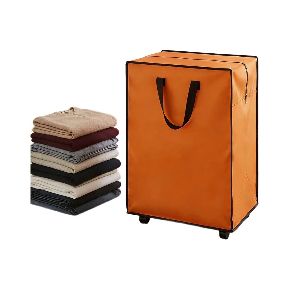 PE Moving Bag with Wheels Waterproof Design 42x33x65cm Oversized Storage Solution for Relocation and Organization