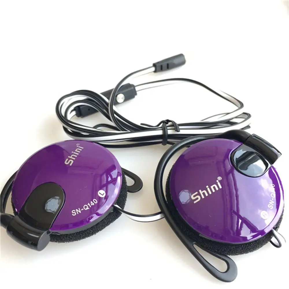 Multiple Color Wired Earpiece Stereo Sport Ear Hook Headphone Earphone Headset