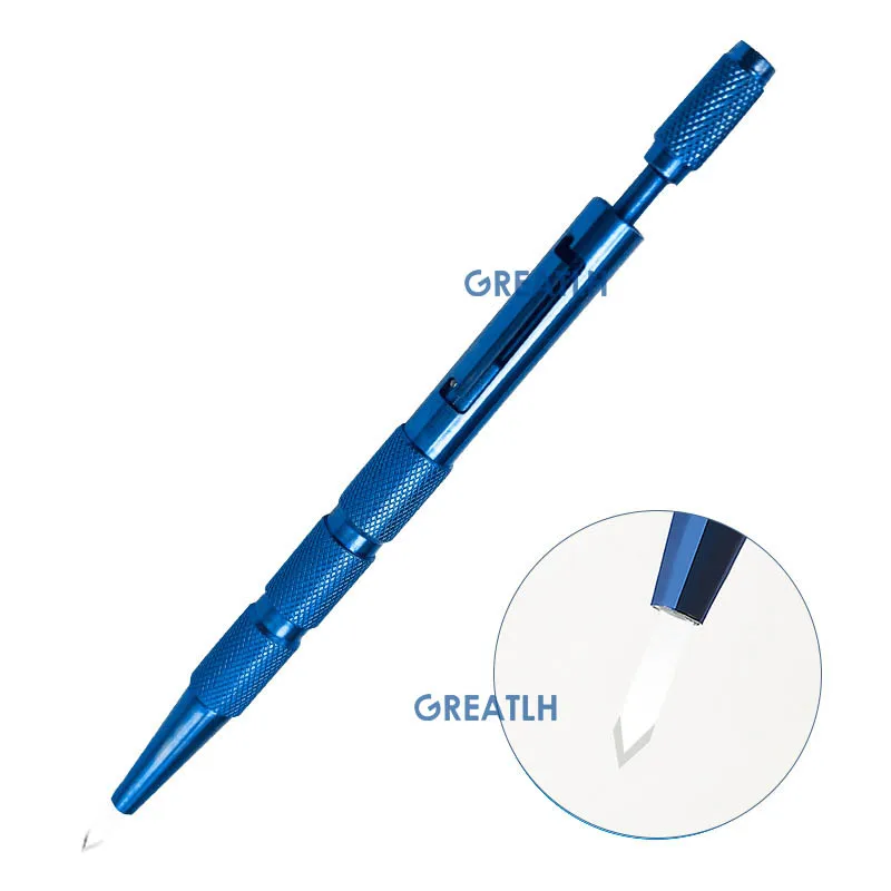 Sapphire Lancet Blade Surgical Knie Blade Hair Transplant Pen Ophthalmic Surgery Instrument